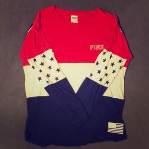 Victoria’s Secret PINK Long Sleeve ‘MERICA Tee